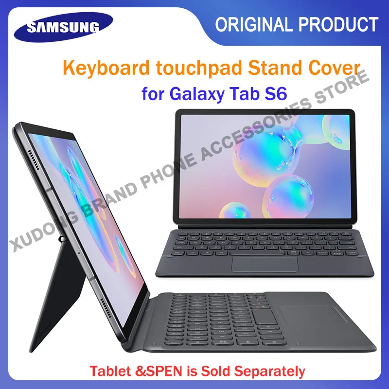 

Original Samsung Galaxy Tab S6 10.5" Keyboard Stand Case With Touchpad for Tab S6 Tablet Standing Book Cover EF-DT860