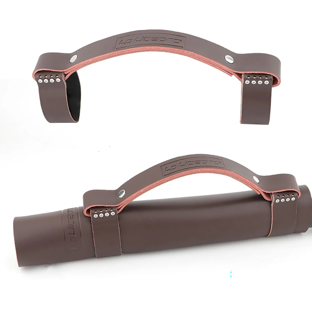 

Складная рама для велосипеда, кожаная ручка, портативная, антикварная модификация, для велосипеда, деталь для замены Бромптона