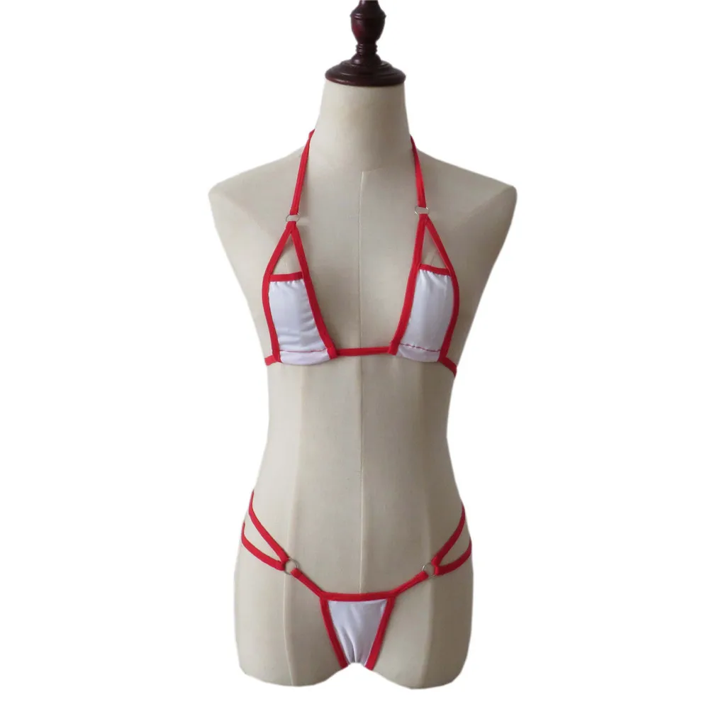 

micro bikini Sexy Sling rectangle Edge Hollow Mini Thong girl Beach spa swimwear women swimsuit biquini bikinis monokini