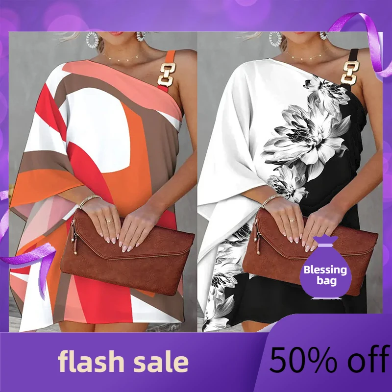 

Женское летнее платье с диагональным воротником и открытыми плечами st22069