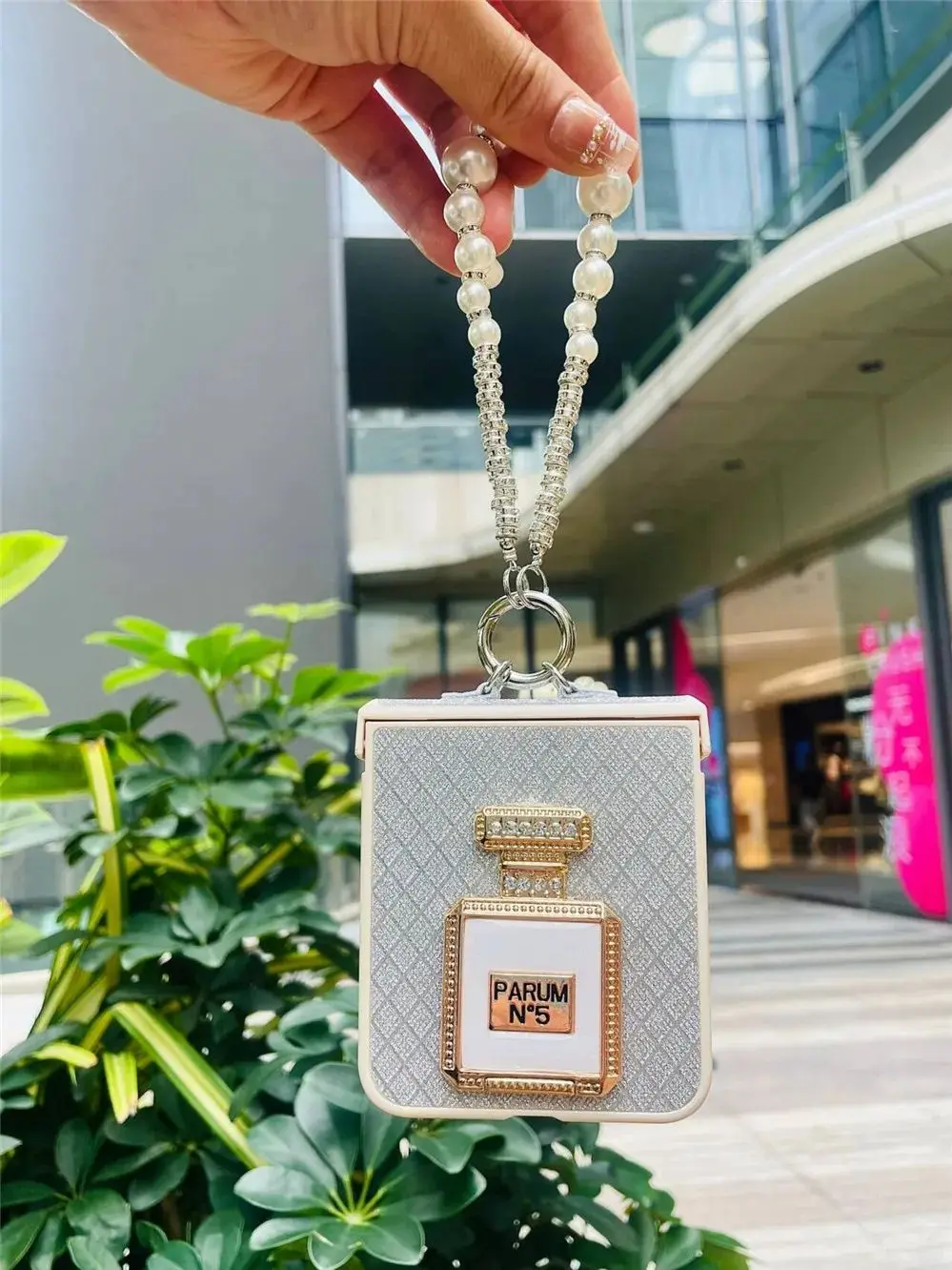 Корейский Блестящий зеркальный чехол-подставка на шарнирах для Samsung Galaxy Z Flip6 Case