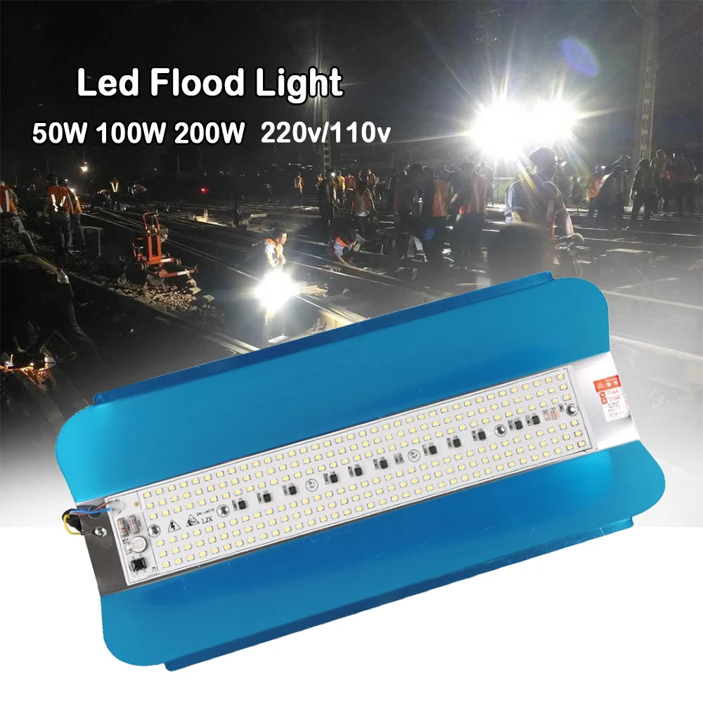 50W 100W 200W Led Flood Light 220v IP65 Waterproof Outdoor Iodine Wall Spotlight for Ground Construction Site Outdoor Lights
