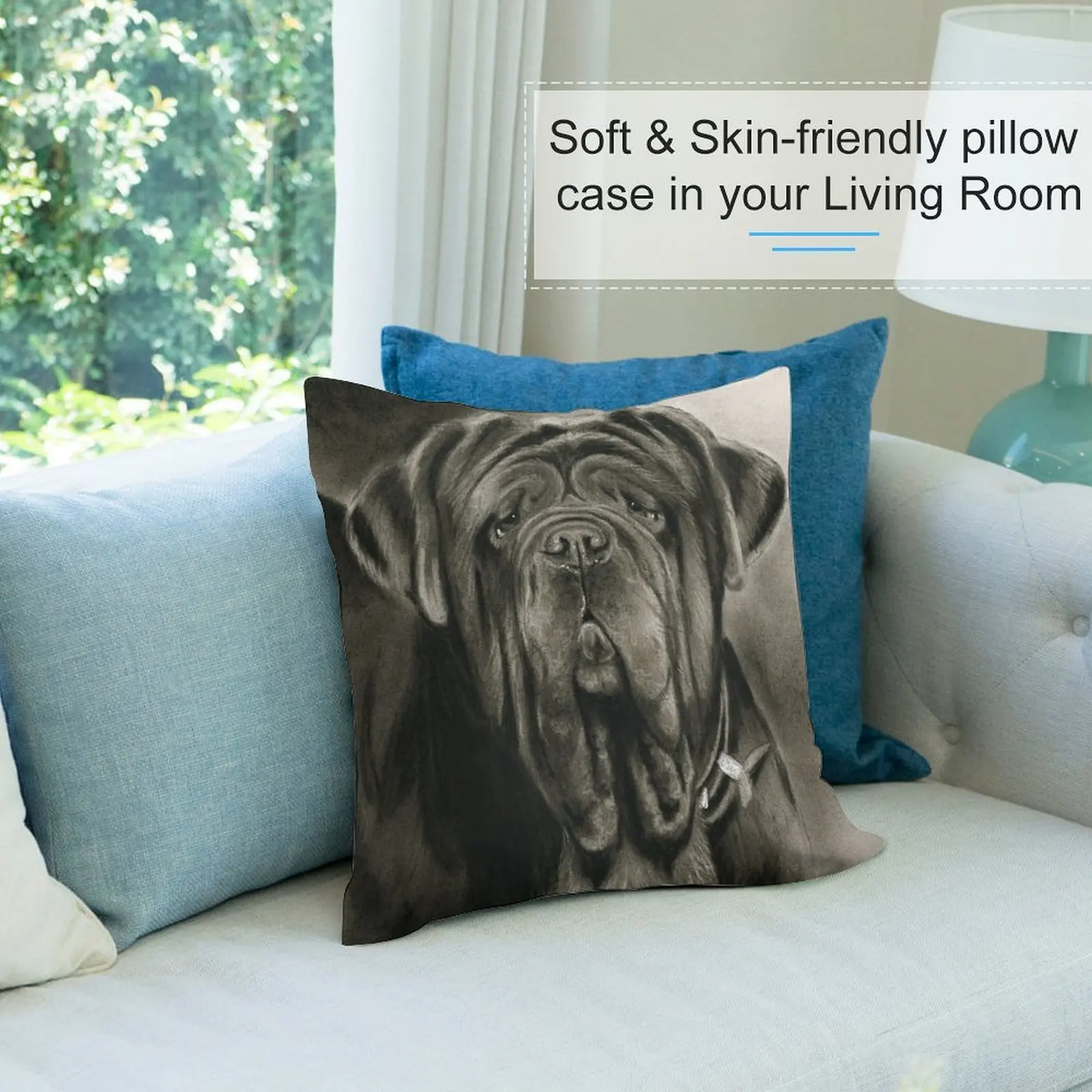 Неаполитан Мастиф Мастино Неапольтано Декоративная подушка Пледы Наволочки