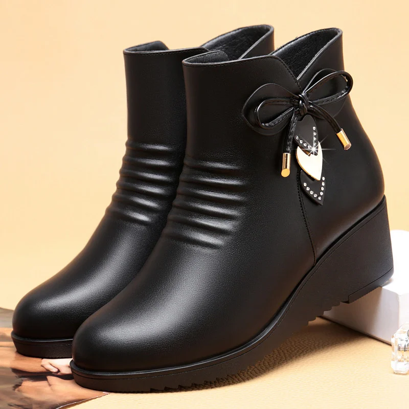 Женские плюшевые ботинки из хлопка