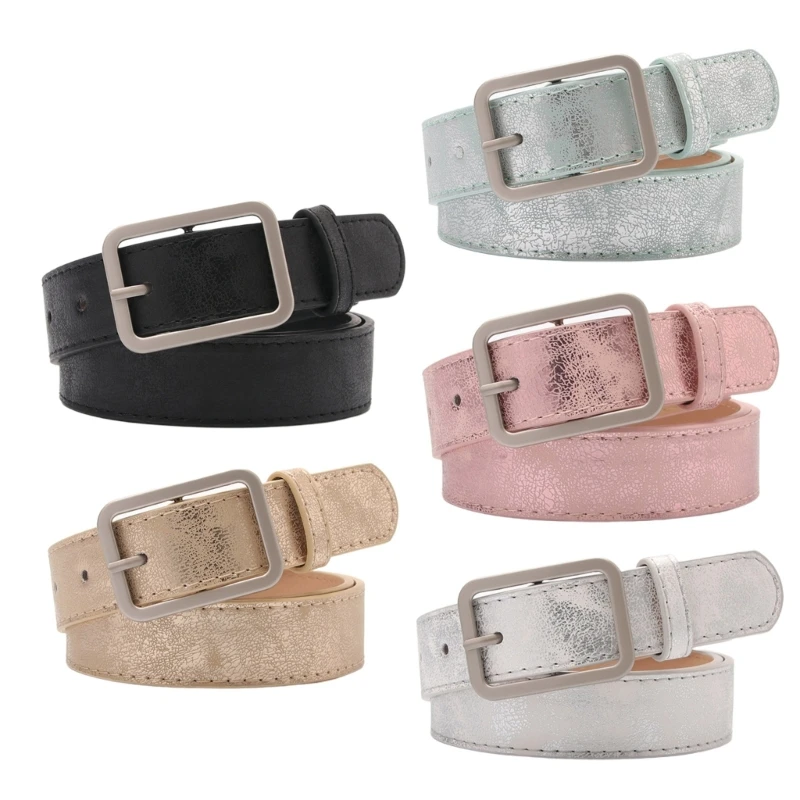 

MXMB Teenagers Cyberpunk Waist Belt with Alloy Buckle for Casual Street Dresses Jeans