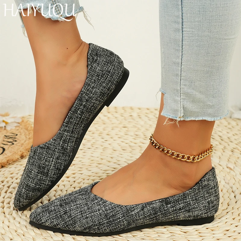 Женская парусиновая обувь на плоской подошве модная женская трендовая 2025 года