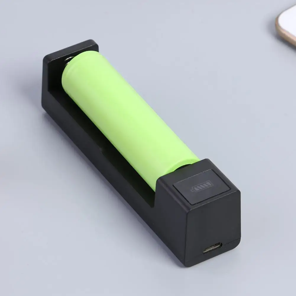 

Умное зарядное устройство для батарей, универсальное, на 1 батарею, с USB, LED-индикатором, для батарей 18650, литиевых, с функцией быстрой зарядки