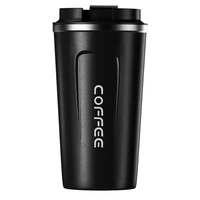 1 pcs double layer stainless steel coffee cup portable vehicle thermal mug fashion tea cups with lid can be used for office home