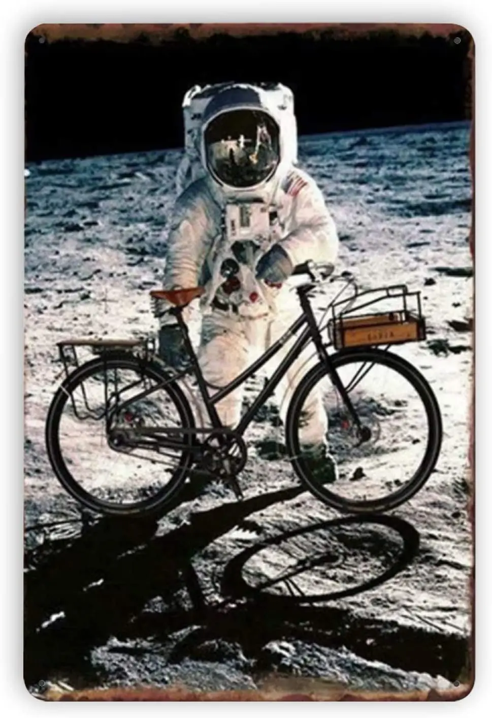 

Astronaut garage retro metal tin sign, bar club cafe family kitchen restaurant garage man cave lounge wall decoration 8x12 inche