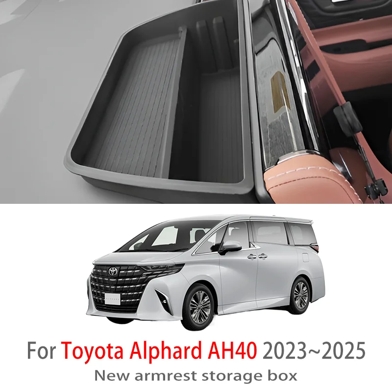 

Автомобильные аксессуары для Toyota Alphard AH40 2023 2024 2025, подлокотник центральной консоли, ящик для хранения, многофункциональный ящик для хранения автозапчастей
