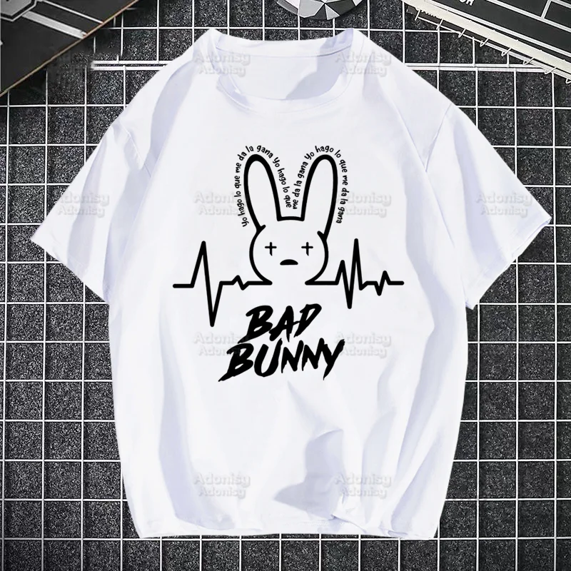 

Bad Bunny Men/Women T-shirt Rapper Reggaeton Artist Tops Crew Neck Fitted Soft Tees Clothes T Shirt