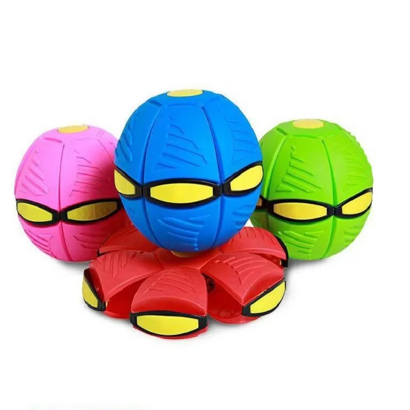 Flying UFO Flat Throw Disc Ball With LED Light Toy Kid Outdoor Garden Beach Game Toys For Children's sports balls Gift images - 6