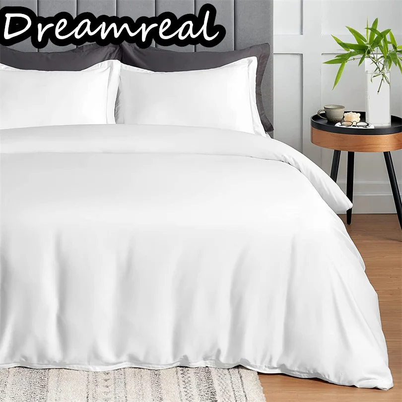 

Комплект постельного белья Dreamreal из бамбука для отеля, дома, спальни, пододеяльник, наволочка, покрывала, роскошный комплект постельного белья