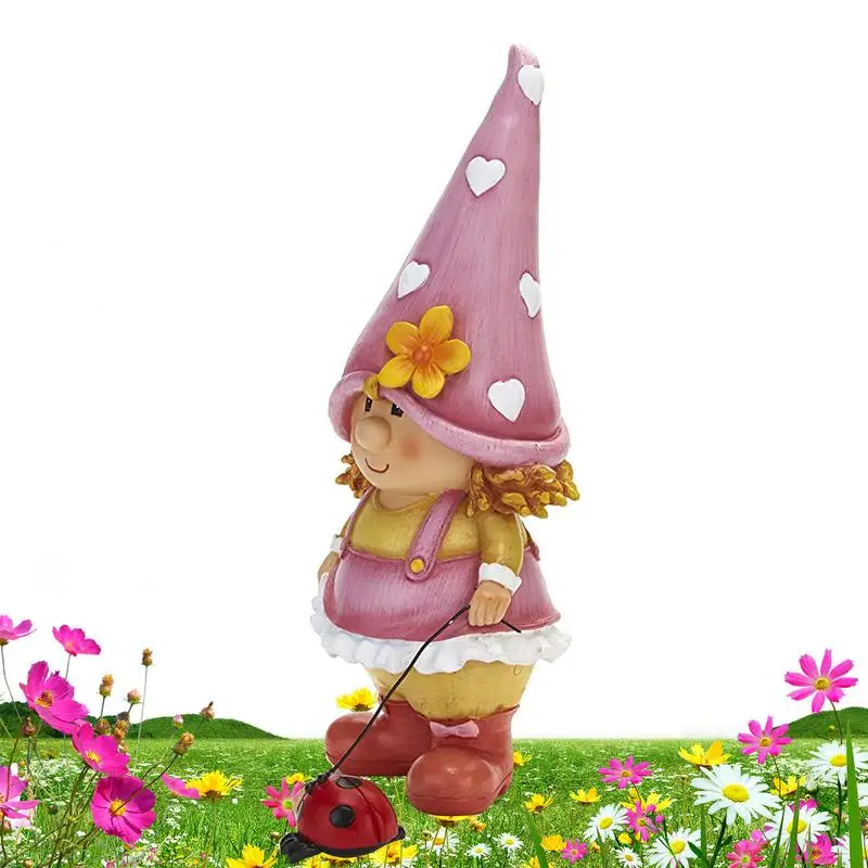 

Gnome Garden Statue Outdoor Traditional Funny Mini Gnomes Resin Miniature Statues Outside Decoration For Patio Yard Lawn Porch