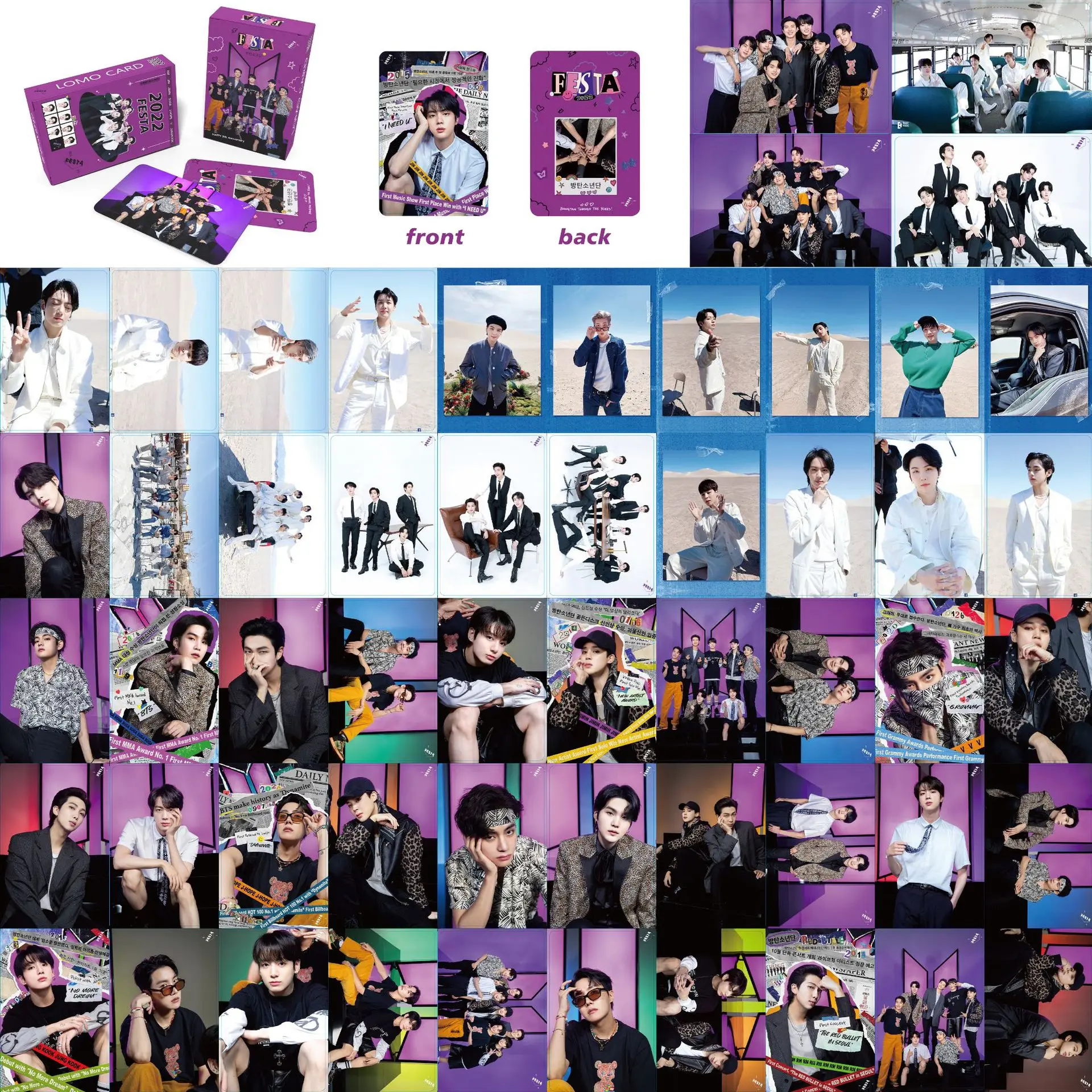 

55PCS New Album 2022 FESTA KPOP Lomo Cards Postcard Korea Idol Cards Photo Prints Pictures 2022 Fans Gift