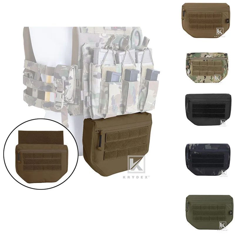 

KRYDEX Tactical Drop Dump Pouch Fanny Pack For Plate Carrier JPC AVS CPC APC RRV Tactical Vest Tool Organizer Bag Front Pocket