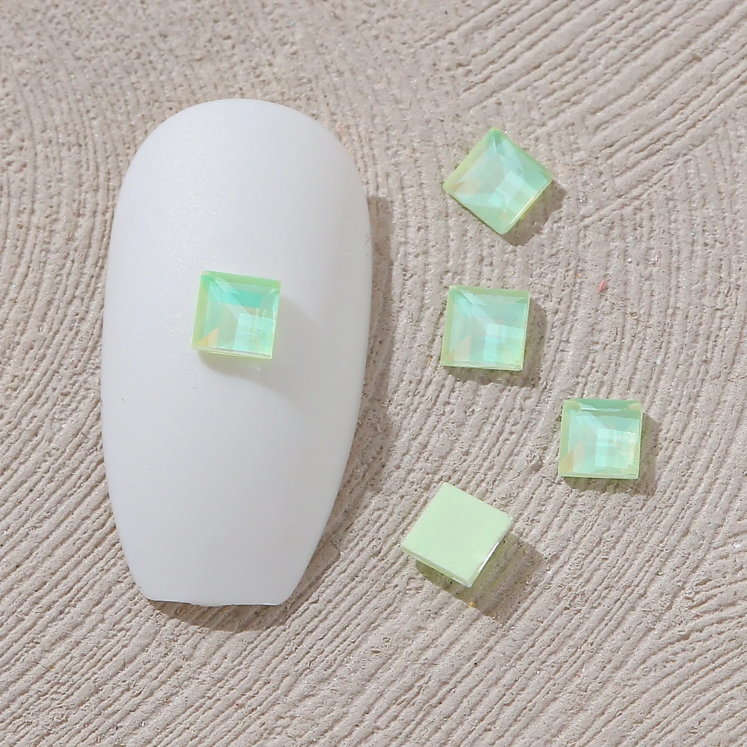 Опаловый мокко 3 мм оптовая продажа квадратная форма искусство ногтей с плоским