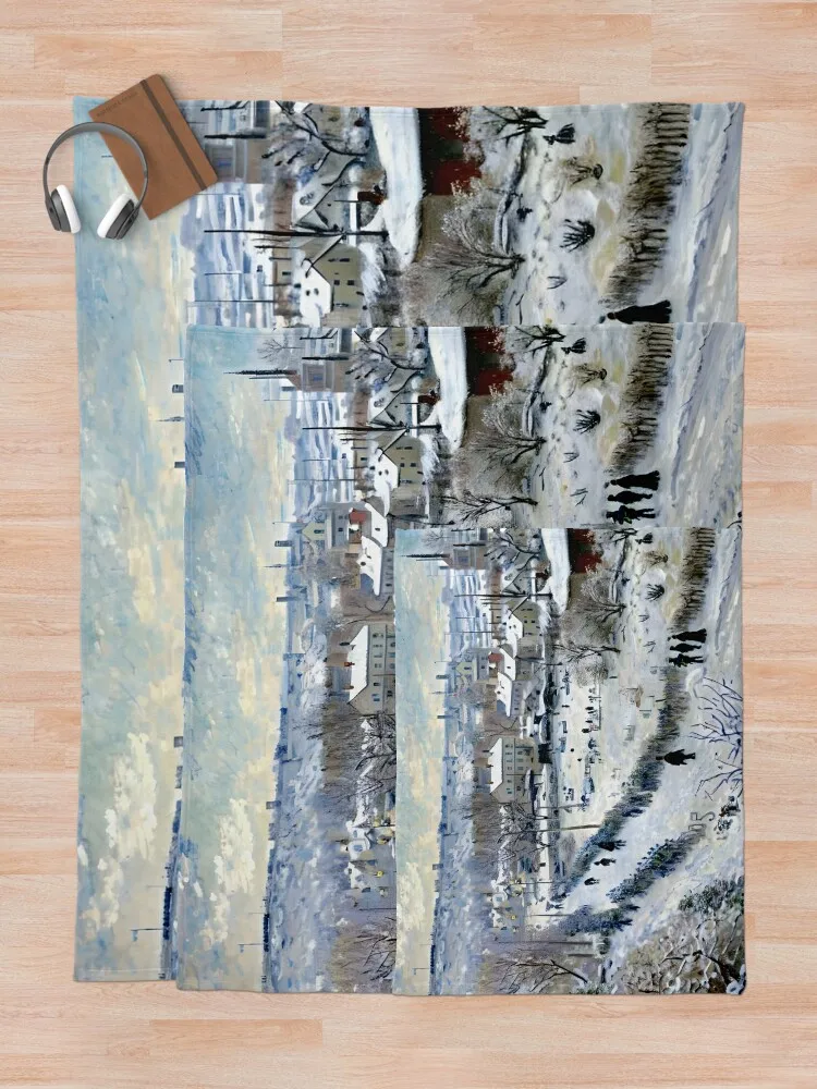 Вид Argenteuil на снегу — тихая атмосфера одеяла ко Дню зимы туристические очень