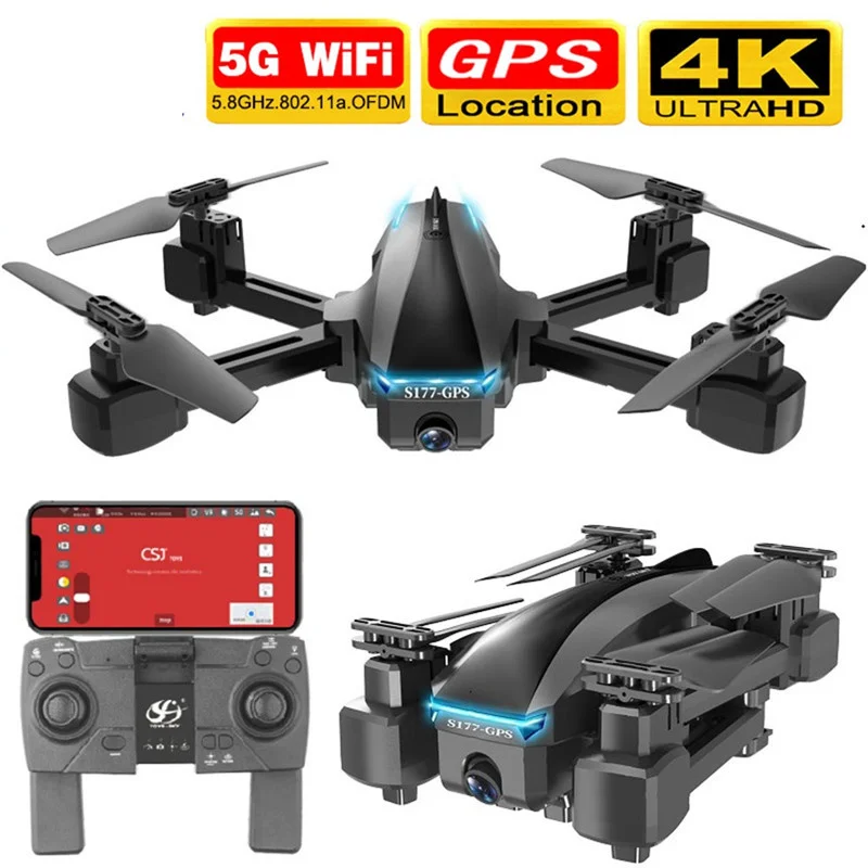 

Дрон ZLRC S177, 4k, Gps, Wi-Fi, Hd, двойная широкоугольная камера