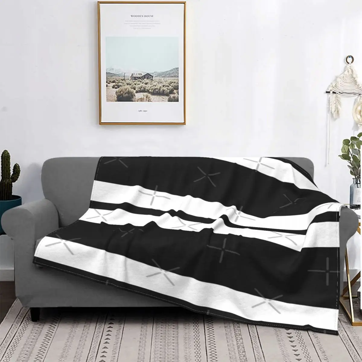 

Manta de líneas paralelas de colores, colcha de cama, edredón a cuadros, manta térmica mullida a cuadros, alfombra de oración Is