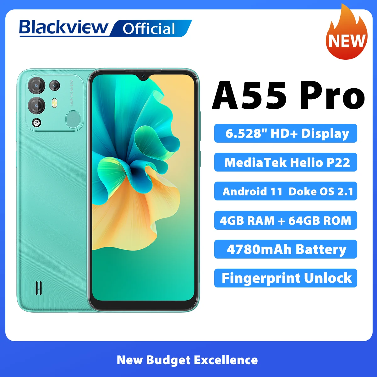 Blackview A55 Pro Smartphone Android 11 6.528