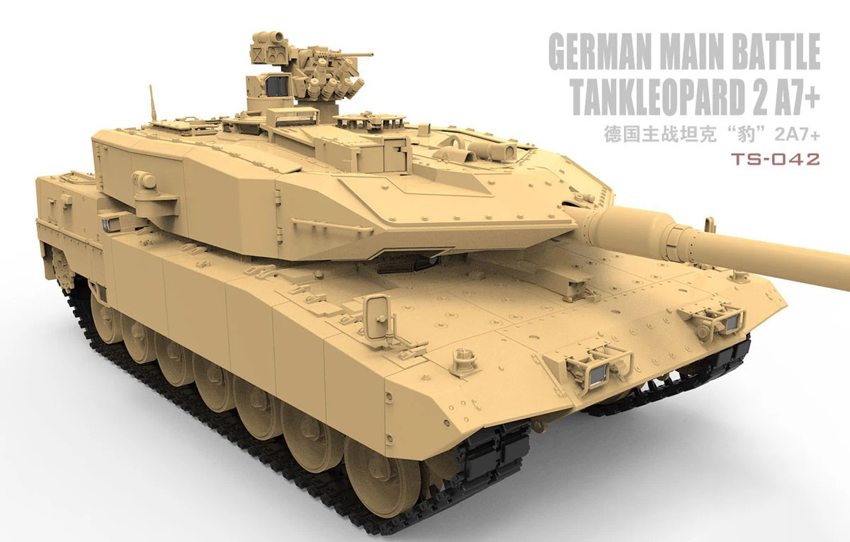 Фото Meng TS-042, масштаб 1:35, немецкий основной боевой танк Leopard 2A7+, пластиковый сборный конструктор. №3