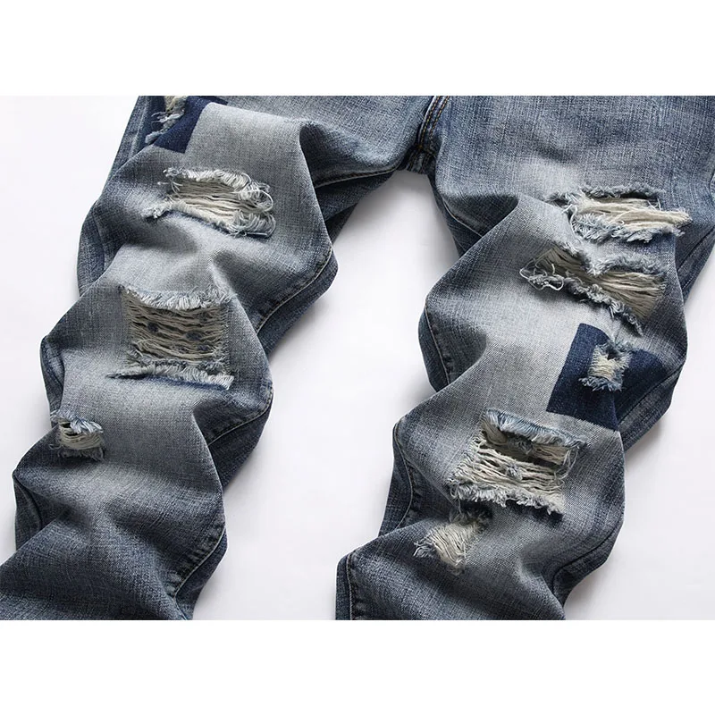 Autumn Fashion Teen Denim Men's Wear Nostalgic Blue Zipper Door Straight Tube Slim Jeans Daily Leisure Sports Stretch Jeans 2022