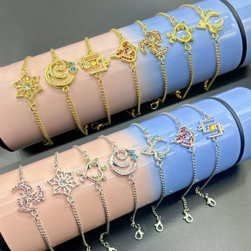 

Game Genshin Impact Bracelet Cosplay Prop Eye Of God Water Wind Thunder Fire Rock Ice Element Alloy Jewelry Accessories
