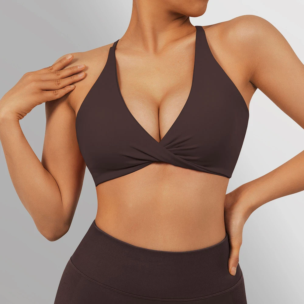 

Sports Bra Anti-sweat Breathable Fitness Top Seamless Yoga Bra Shockproof Crop Top Push up Sport Bra Gym Workout Top Women