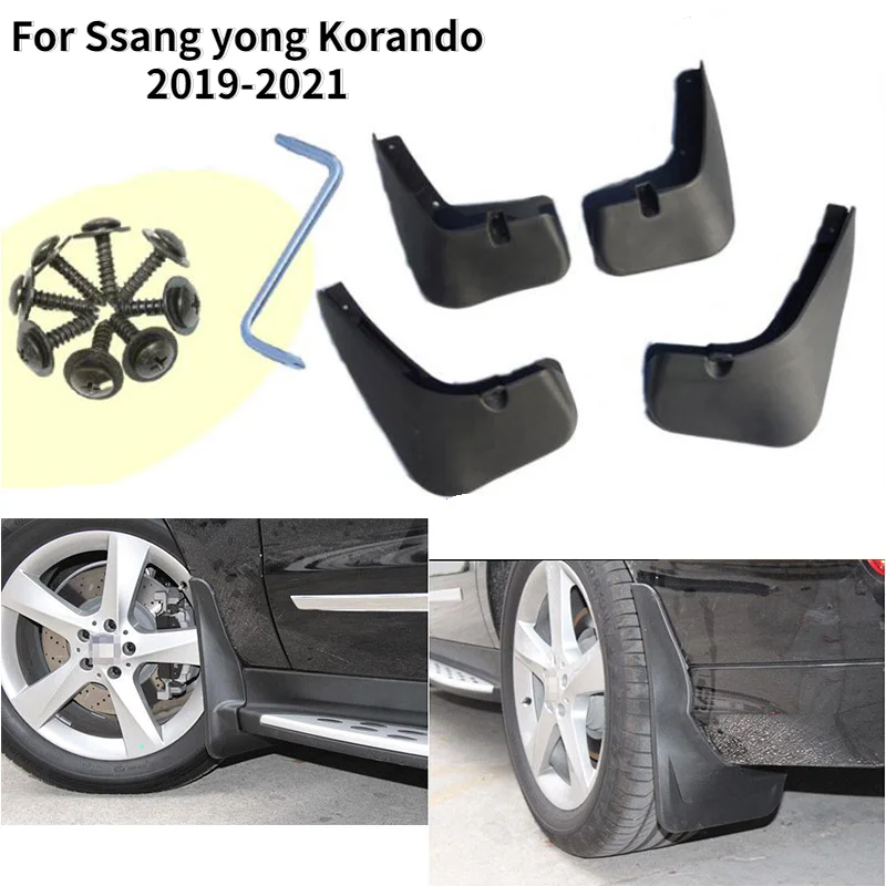 

For Ssang yong Korando 2019 2020 2021 Car Fender Mudguard Front Rear Mud Flaps Guard Splash Flap Mudguards Car Accessories