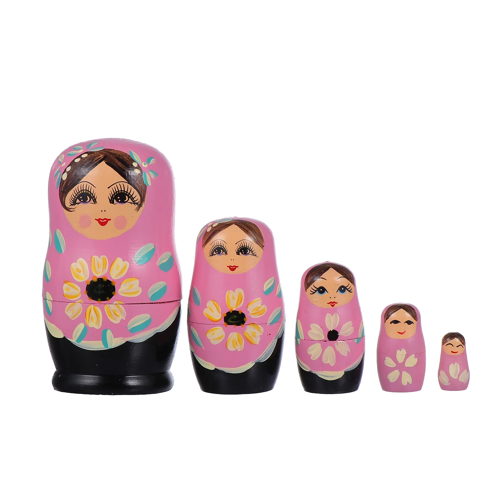 

Russian Nesting Dolls Hand Painted Kids Wood Stacking Nested Set Wooden