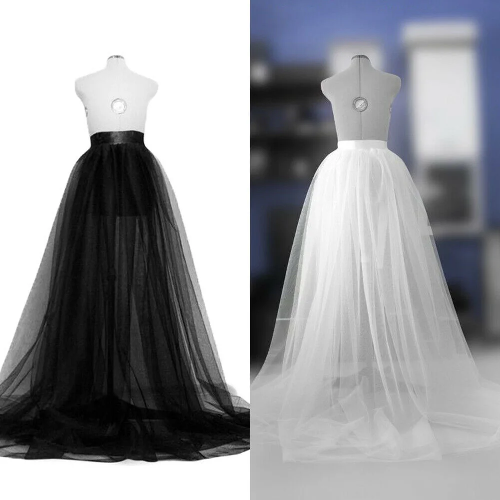 

Fashion Women A-line Sheer Tulle Tutu Long Skirt Wedding Party Prom Princess Bandage Mesh Maxi Skirts Black Blue Red White