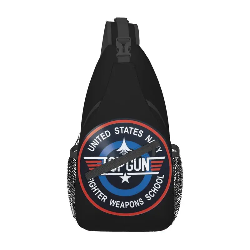 

Casual Air Force Fighter Jets Top Gun Sling Bag for Traveling Men Maverick Film Chest Crossbody Backpack Shoulder Daypack
