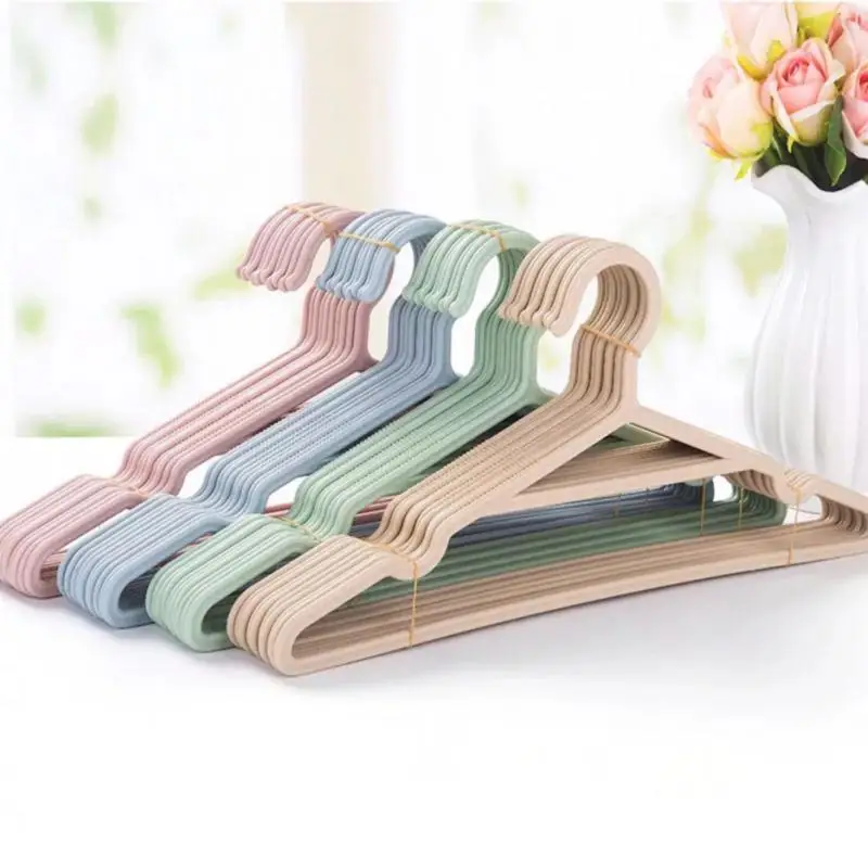 

10pcs Clothing Hanger Non-Slip Dry Clothe Hanging Rack Portable Household Clothe Dress Organizer Closet Space Saver Holder