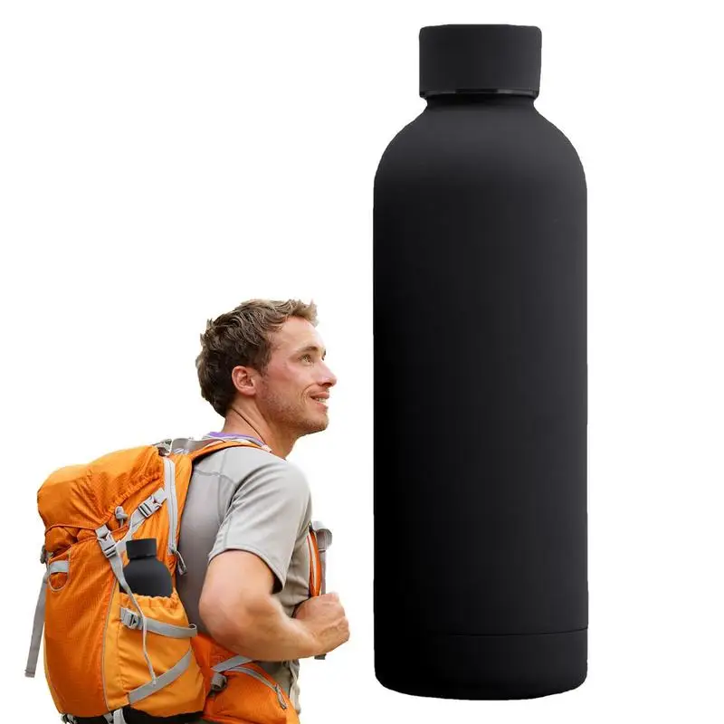 

Insulated Water Bottle Leak-proof Motivational Sports Water Cups BPA Free Double Wall Travel Mug Reusable Water Bottle For