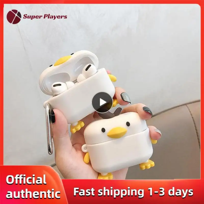 

Soft And Durable Cartoon Headphone Set Cartoon High Strength Material Earphone Case For Airpods Small And Portable Cute Duck