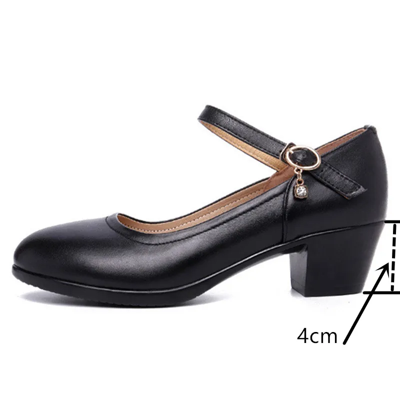 Туфли-лодочки женские классические свадебные туфли на блочном каблуке средний