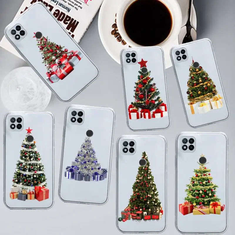 

Christmas Tree New Year's Gift Phone Case Transparent for Xiaomi redmi note x f poco 10 11 9 7 8 3 i t s E pro cover shell coque