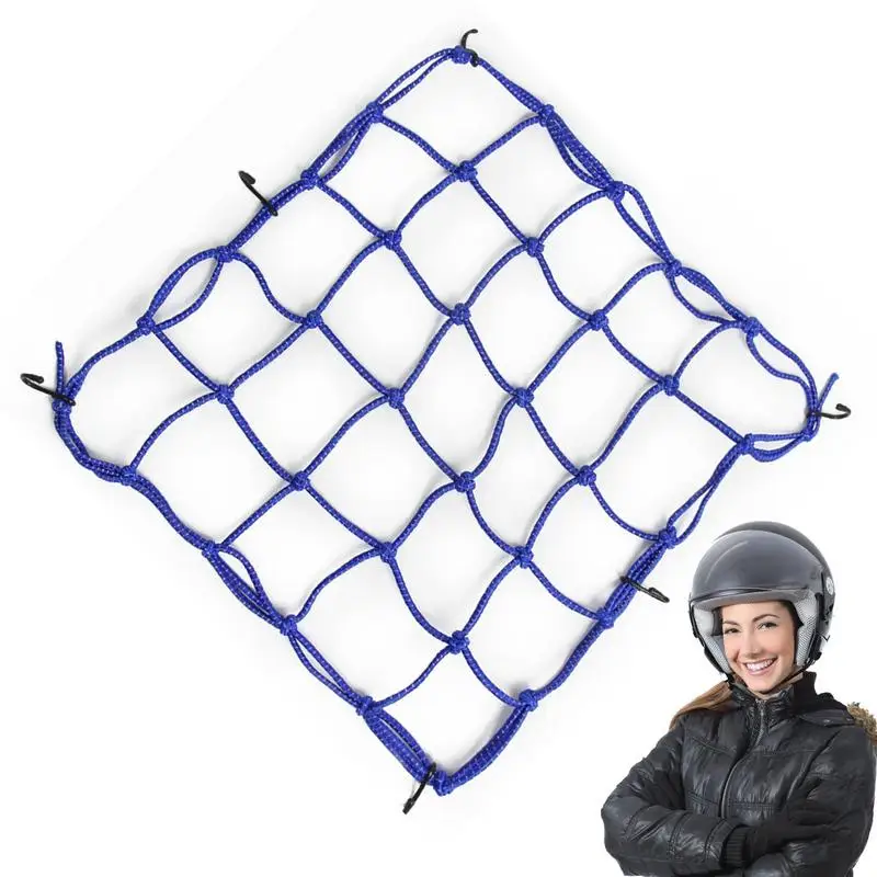 

Net Strap For Motorcycle Elastic CargoHolder Reflective Bungee Net Motorcycle Headgear Storage Netting For Rear Seat Cycling