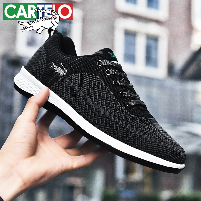

CARTELO Fashion Men Sneakers Mesh Casual Shoes Lac-up Breathable Lightweight Walking Sneakers Non-slip Comfortable Walking Shoe