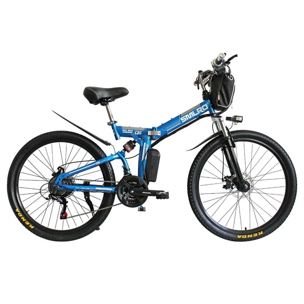 SMLRO MX300 Foldable Electric Bicycle 500W 1000W 20Ah Folding Ebike 48V 26" City Road 21 Speed Mountain E Bike MTB for Adults