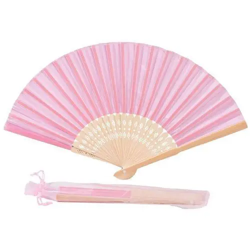 

50pcs Personalized Engraved Silk Hand Fan Wedding Fold Fan Vintage Fans Customized Wedding Favor