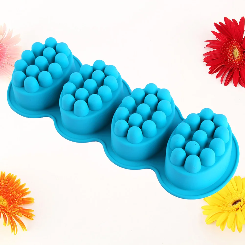 

4- Cavity Brush Mould Oval Silicone Bar Molds for DIY Mold 1Pc