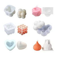bubble cube ball silicone candle mold round mould soy wax essential oil aromatherapy candle material wax diy soap molds gifts
