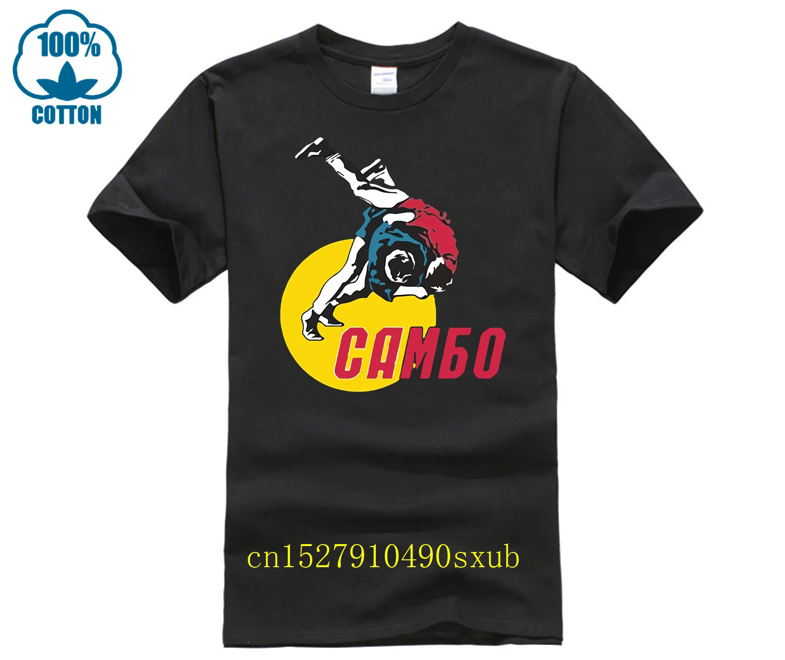 Лидер продаж 2019, модная русская футболка Sambo из 100% хлопка