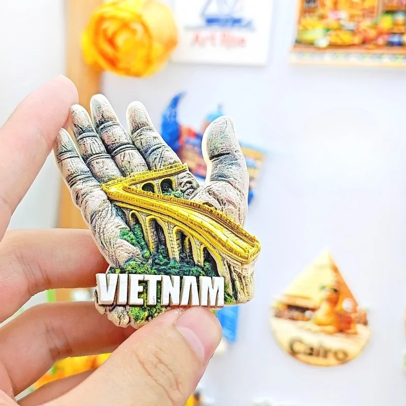 Фото Вьетнамские наклейки на холодильник Dao Phu Quoc, сувениры для путешествий, бамбуковая шляпа, поезд Street molto Viyada Magnets на холодильник, подарки на день рождения, домашний декор №3