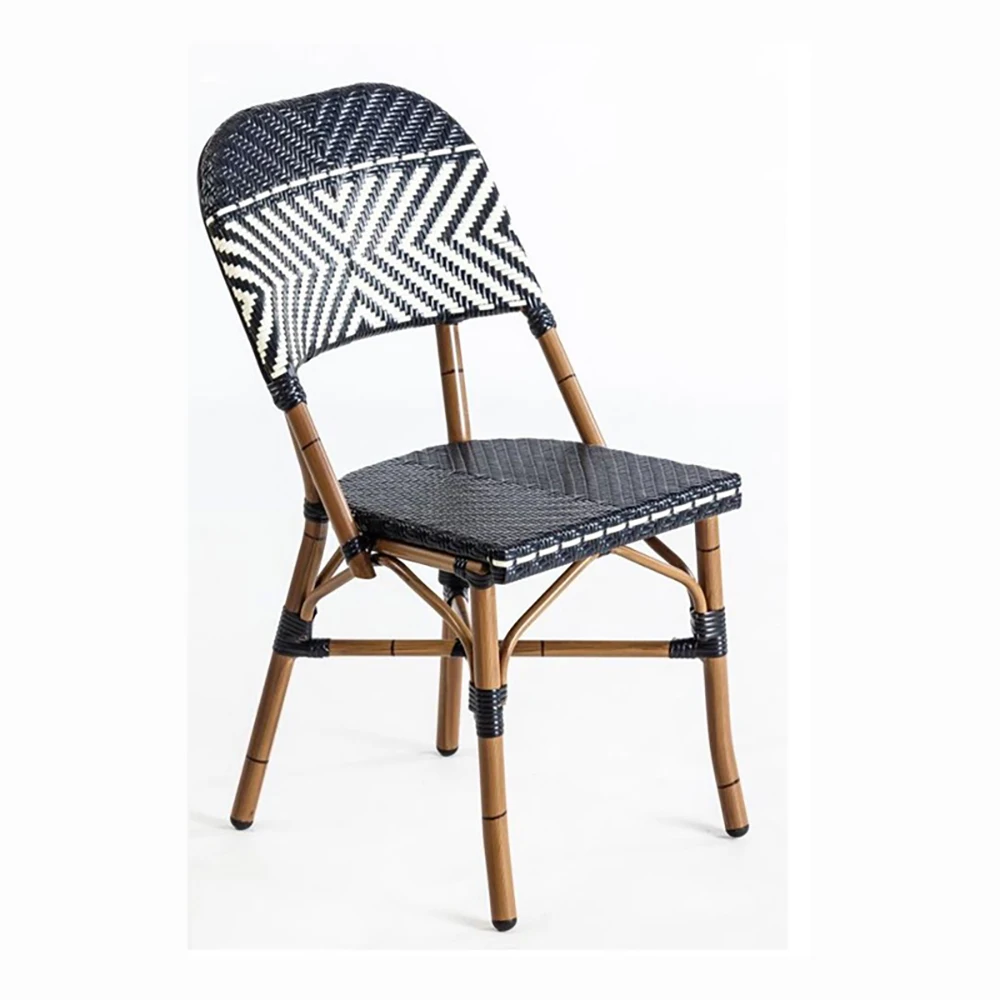 

Outdoor Backrest Rattan Chair Handwoven Wicker Outdoor Dining Room Garden Chair