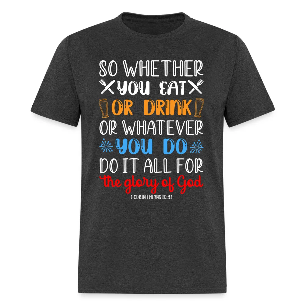 Футболка (1 Коринтианс 10:31) из высококачественного 100% хлопка с короткими рукавами