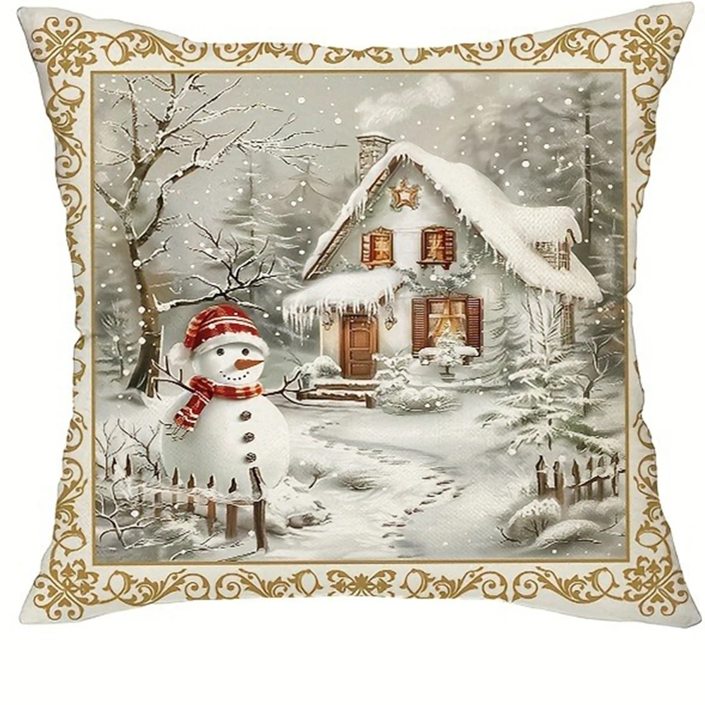 

Рождественское украшение наволочка Новогодний подарок Зимняя рождественская елка Олень Снеговик наволочка домашняя комната диван наволочка