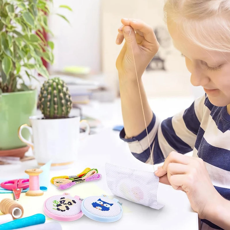 6 шт. штампованные наборы для вышивки крестом начинающих сделай сам детей